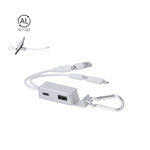 Puerto USB Cargador Leony PLATEADO